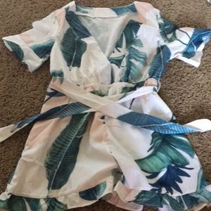 Safari print romper